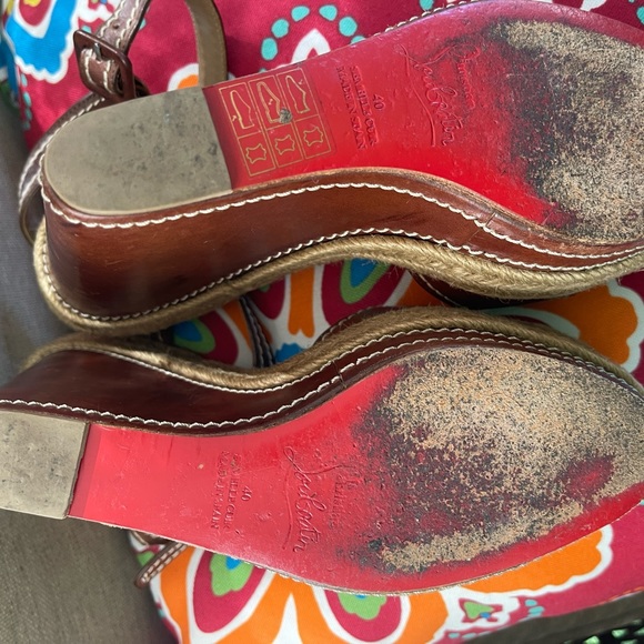 Christian Louboutin Leather Espadrilles Shoes - Picture 3 of 3